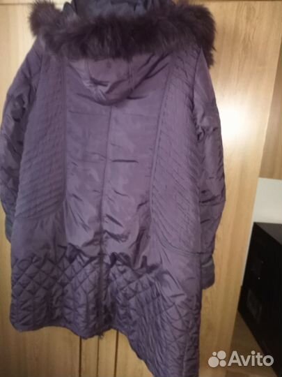 Куртка-пальто тёплое 62-64 размер бу