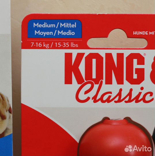 Kong Classic красный M, L игрушка для собак