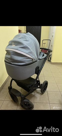 Коляска люлька в идеале + памперсы