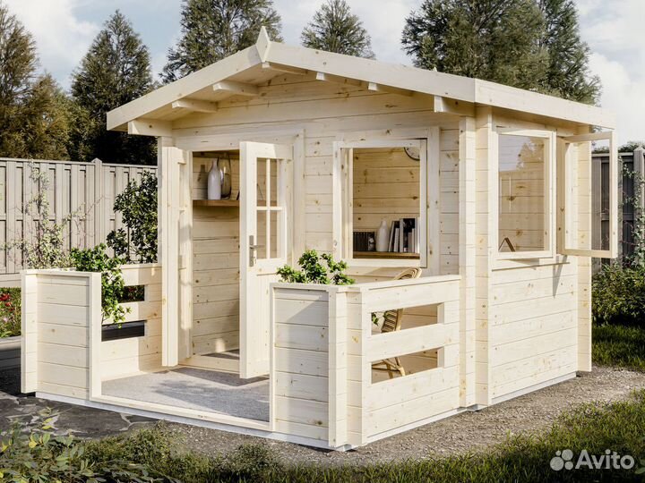 Садовый дом из минибруса сосны, домокомплект
