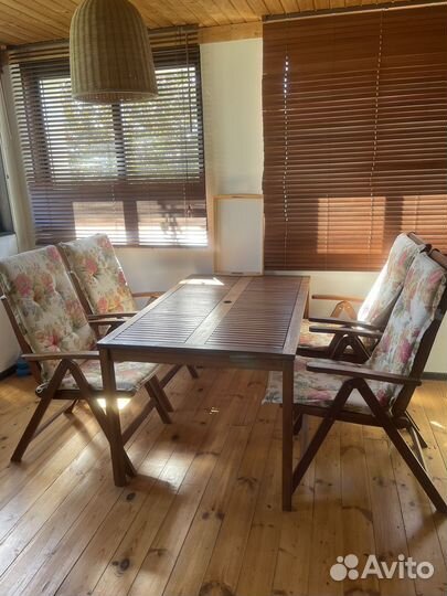 Комплект садовой мебели из дерева