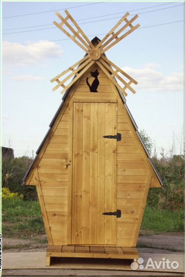Дачный туалет деревянный с установкой мму 949