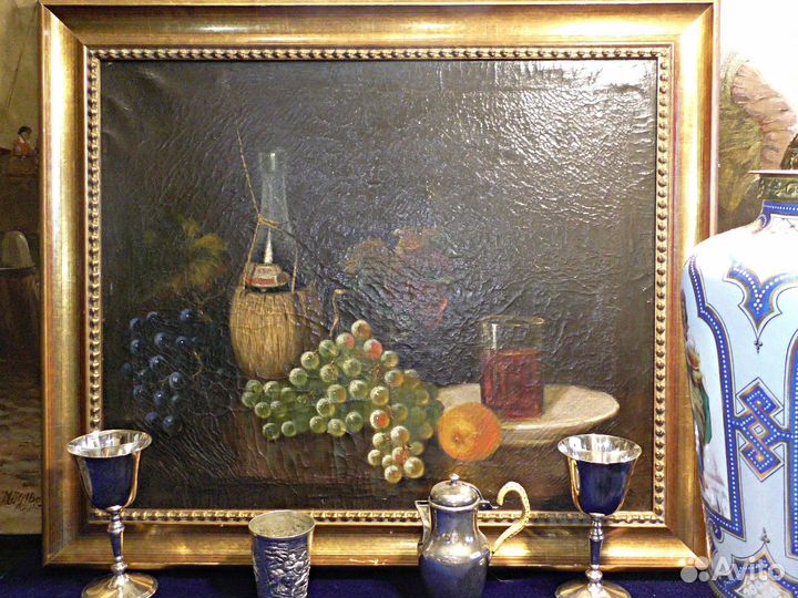 Натюрморт.19 век.Картина.Германия.Живопись.Фрукты