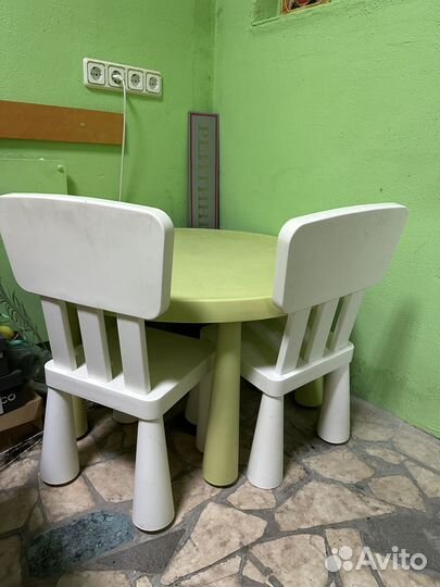 Стол и стулья икея IKEA маммут