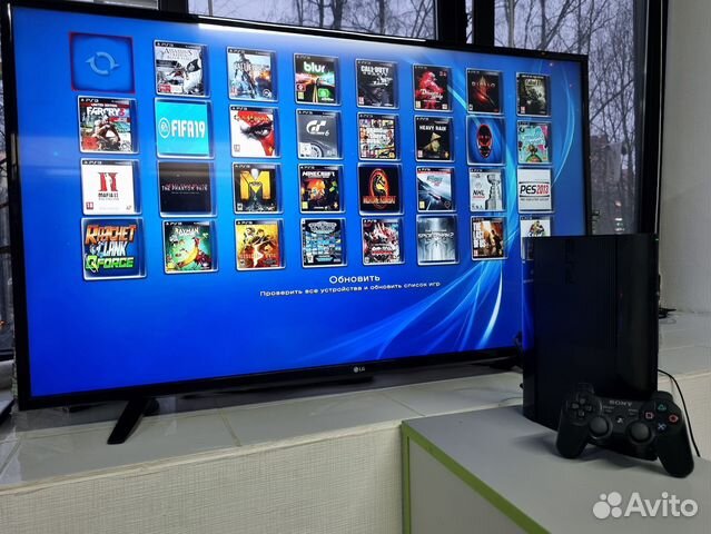 Прошитый Sony PS3 Super Slim 500gb (34 топ игры)