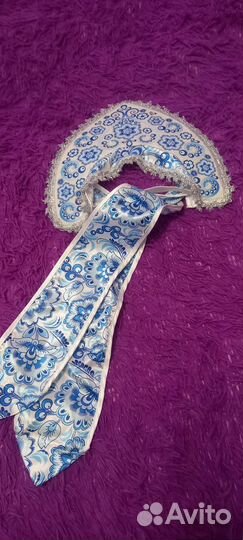 Костюм Снегурочки детский Гжель