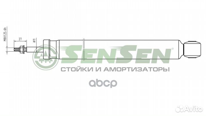 Амортизатор задний мост ford focus, focus II (D