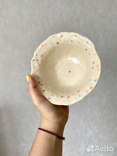 Тарелка керамика ручной работы