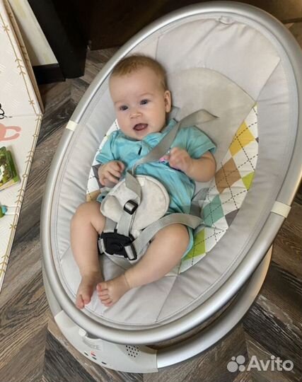 Детские электронные качели шезлонг