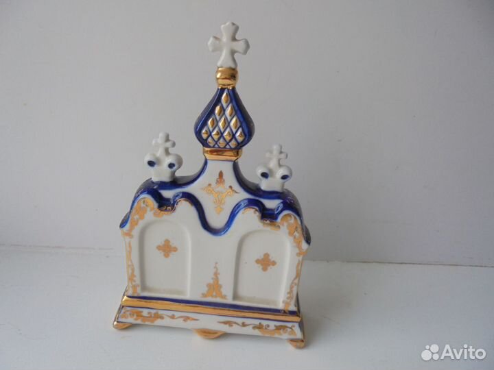 Гжель Киот Праздничный роспись золот