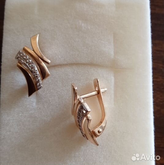 Серьги золото