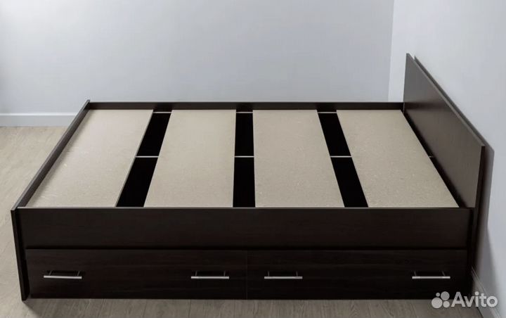 Кровать 160х200 с ящиками и усиленным основанием