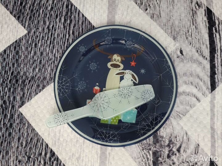 Набор для торта. Блюдо и лопатка