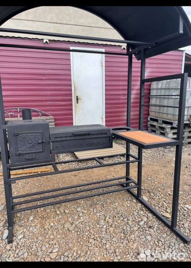 Мангал с крышей беседка