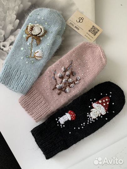 Варежки авторские ручная работа