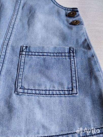 Сарафан джинсовый детский размер 2-3 года 98 см