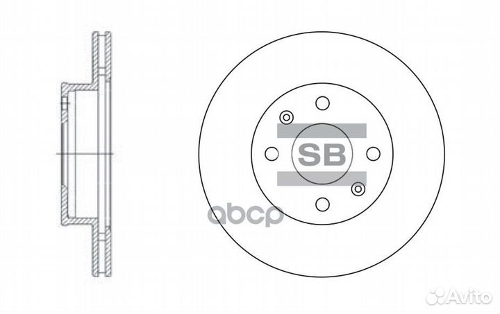 Диск тормозной передний Серия:HI-Q Диаметр:241м