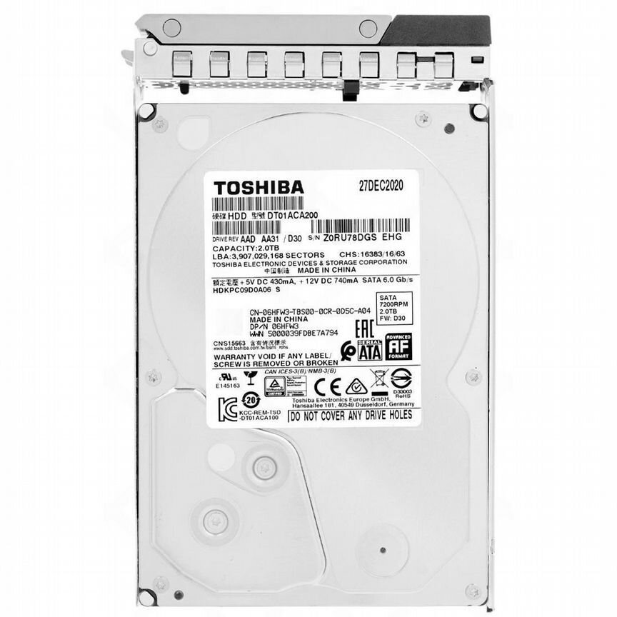 [6HFW3] Жесткий Диск Dell 2tb Sata3 3.5" Hdd 6hfw3