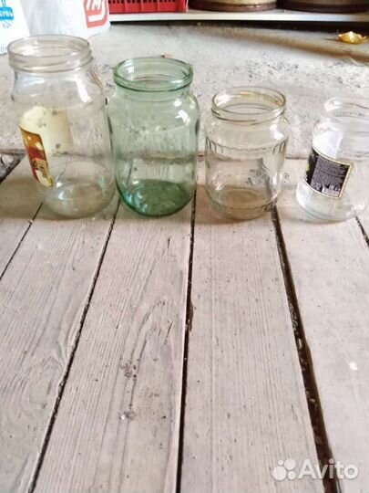 Банка стеклянная 1литр,0,650литра, 0,5 литра