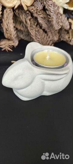 Новогодний подарок Подсвечник кролик заяц