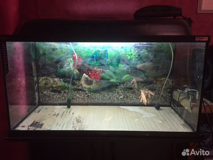 Аквариум AquaEL на 120 литров с черной тумбой