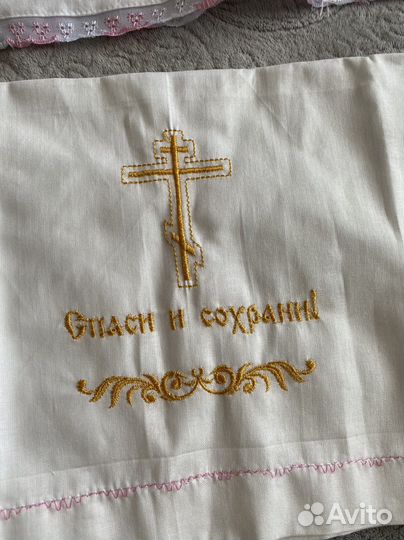 Крестильный набор для девочки новый