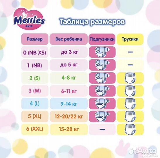 Подгузники Merries L (9-14 кг), 56 шт (трусики)