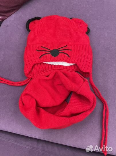 Комплект шапка, шарф