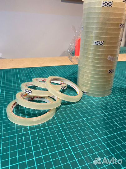 Узкий скотч 9 мм длина 50 метров