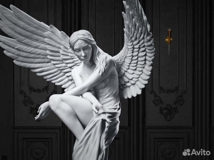 Современная скульптура Парящий Ангел 210 см