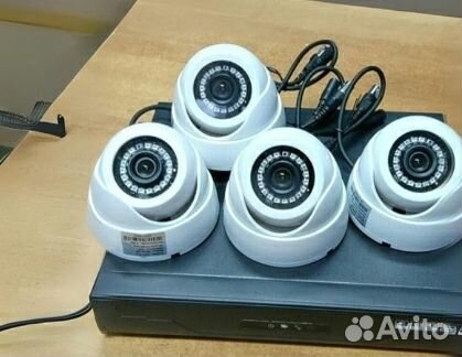 Комплект видеонаблюдения с микрофоном (новый)