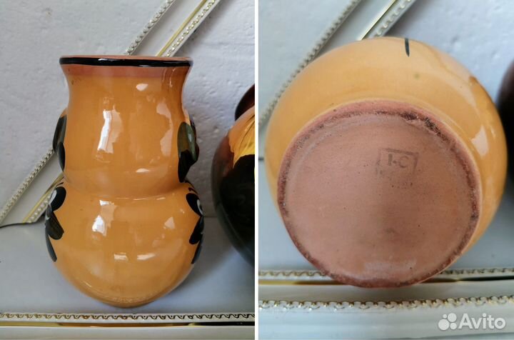 Крынка ваза кашпо обливная керамика СССР, от