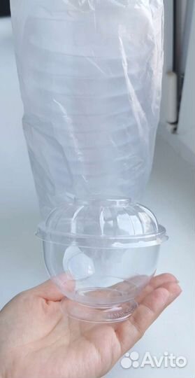 Креманка с крышкой пластик набор 250штук