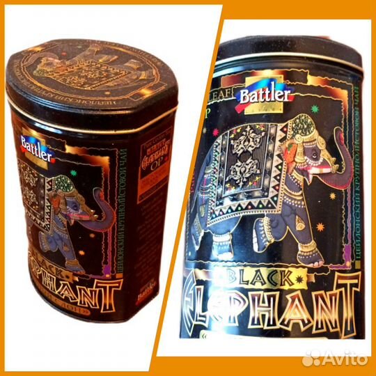 Жестяные банки от чая Ложка хохлома