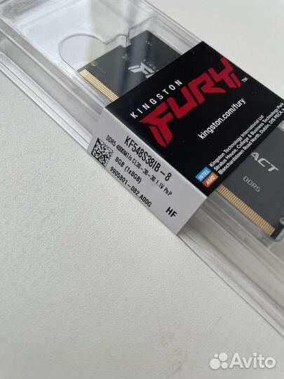 Оперативная память SO-dimm Kingston 8 Gb