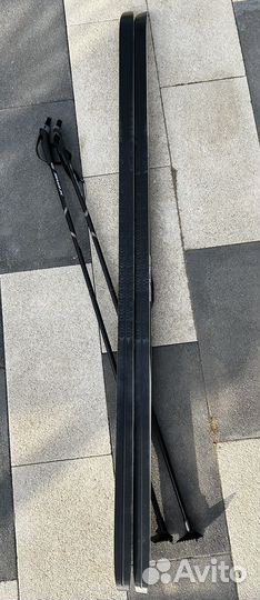Беговые лыжи Fischer XC Sporty Crown + палки Swix