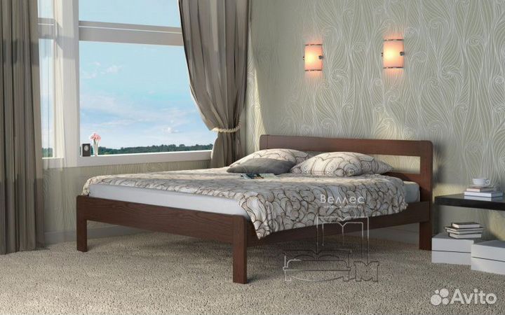 Двухспальная деревянная кровать все размеры