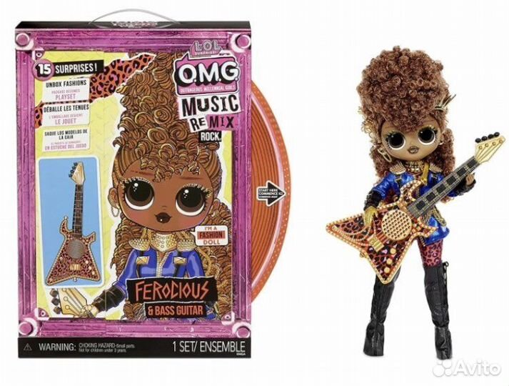LOL omg music remix rock кукла с гитарой