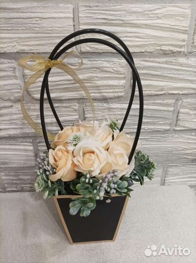 Букеты из мыльных роз