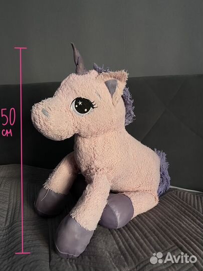 Плюшевый розовый единорог