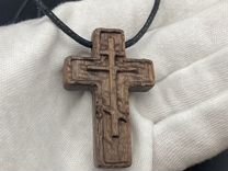 Православный крест нательный деревянный на шнурке