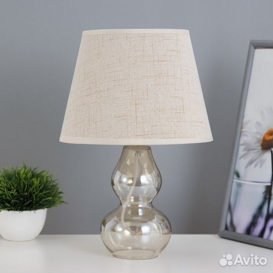 Настольная лампа 'Бабена' Е27 40Вт бежевый 21х21х3