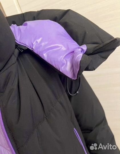 Пальто женское зимнее с капюшоном 46