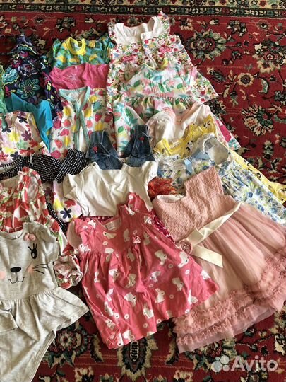 Пакет летних вещей на девочку 6-9мес