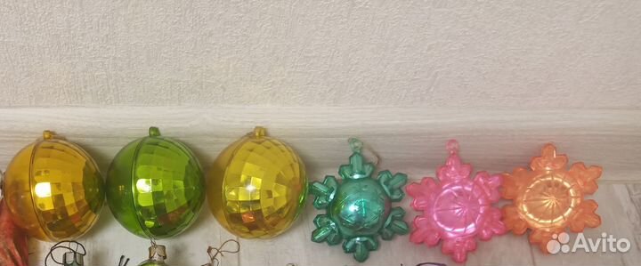 Елочные игрушки СССР пластик