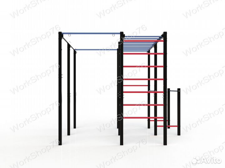 Игровая уличная спортивная площадка качели турники