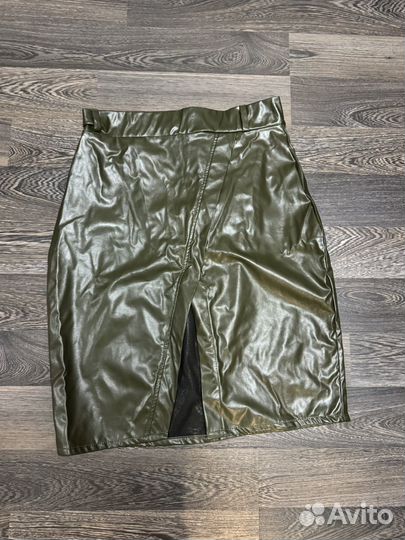 Юбка из экокожи