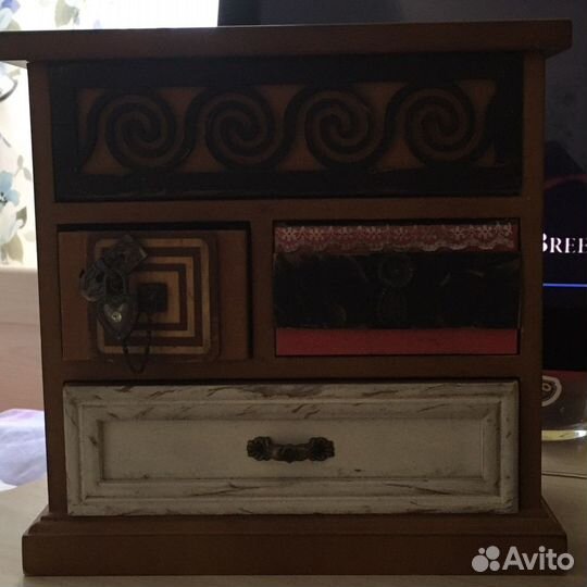 Винтажная шкатулка с зеркалом