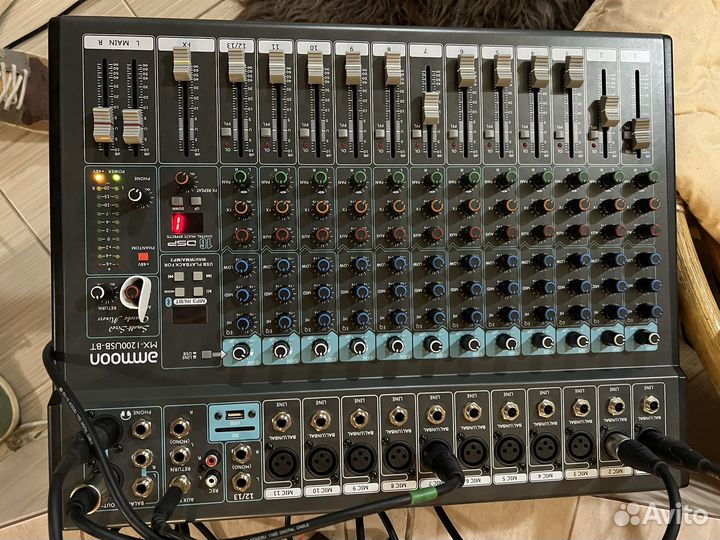 Микшерный пульт 12 каналов, USB, bluetooth