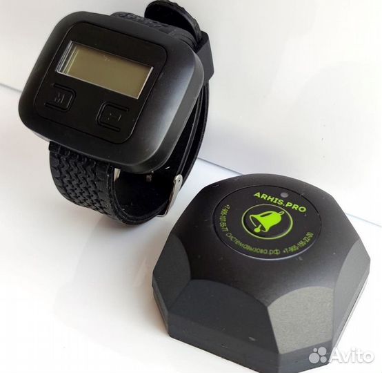 Кнопка вызова официанта Бургер и часы пейджер